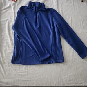 Lands' End Women's Blue Fleece 1/4 Zip Sweatshirt Size S